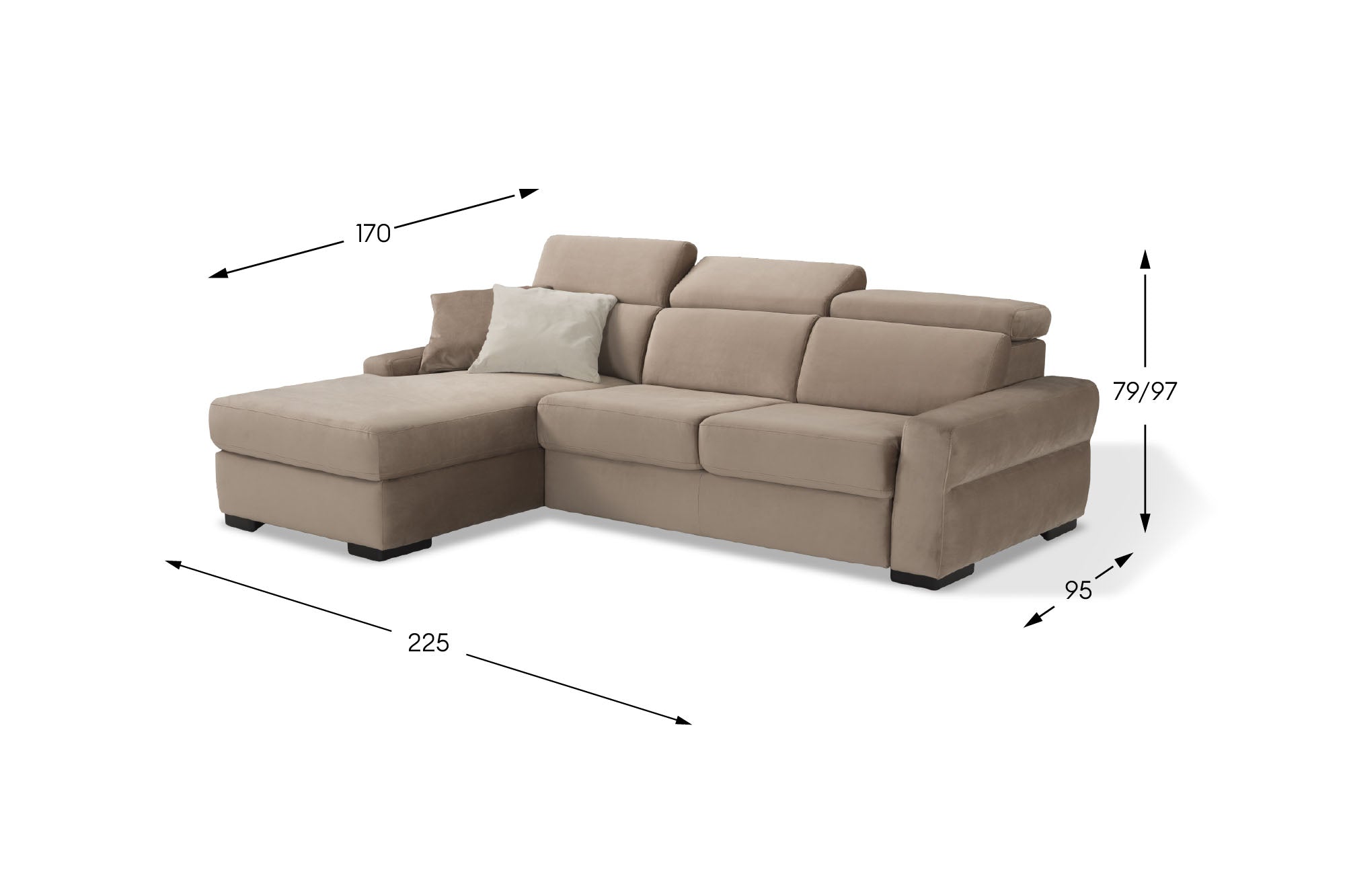 CARMEN - CHAISE LONGUE FISSA