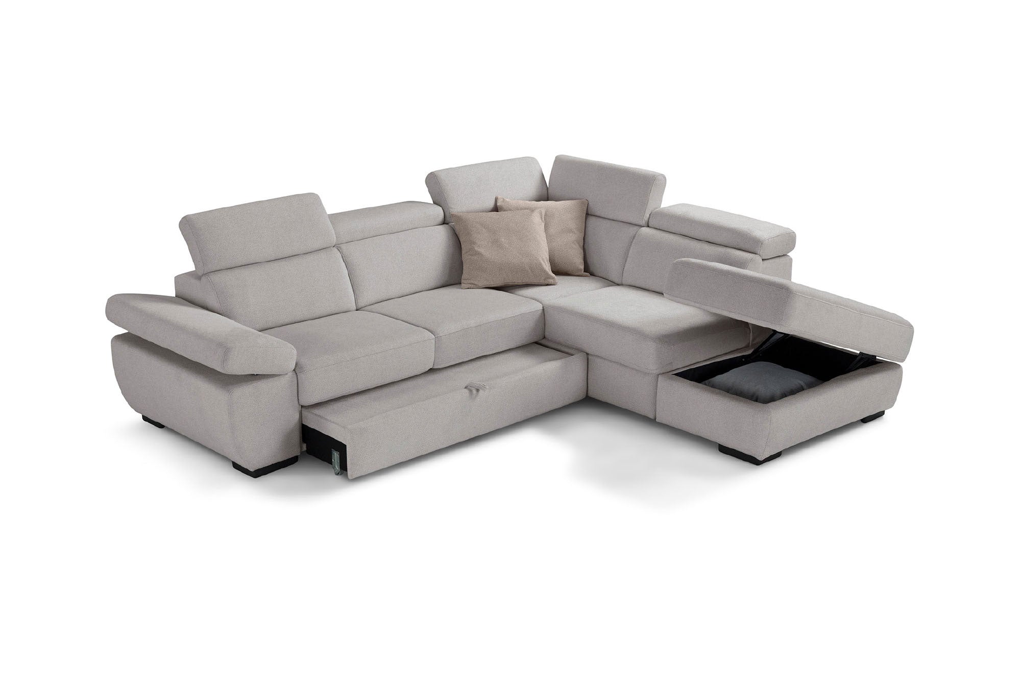 CLARA - ANGOLO TERMINALE CON POUF CONTENITORE Immagine principale del prodotto
