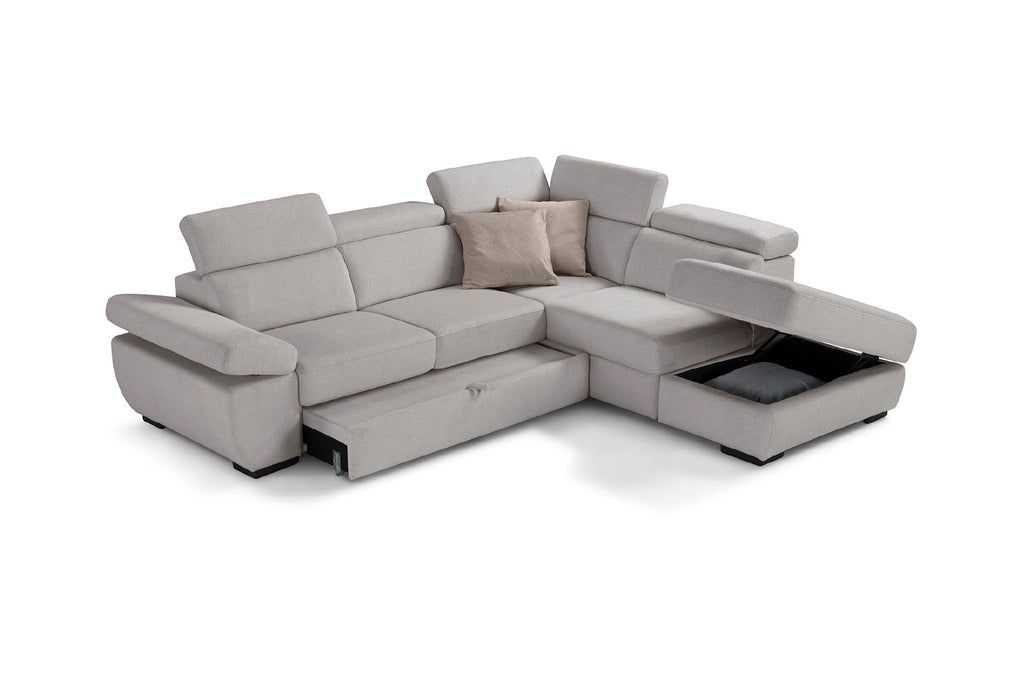 CLARA - ANGOLO TERMINALE CON POUF CONTENITORE