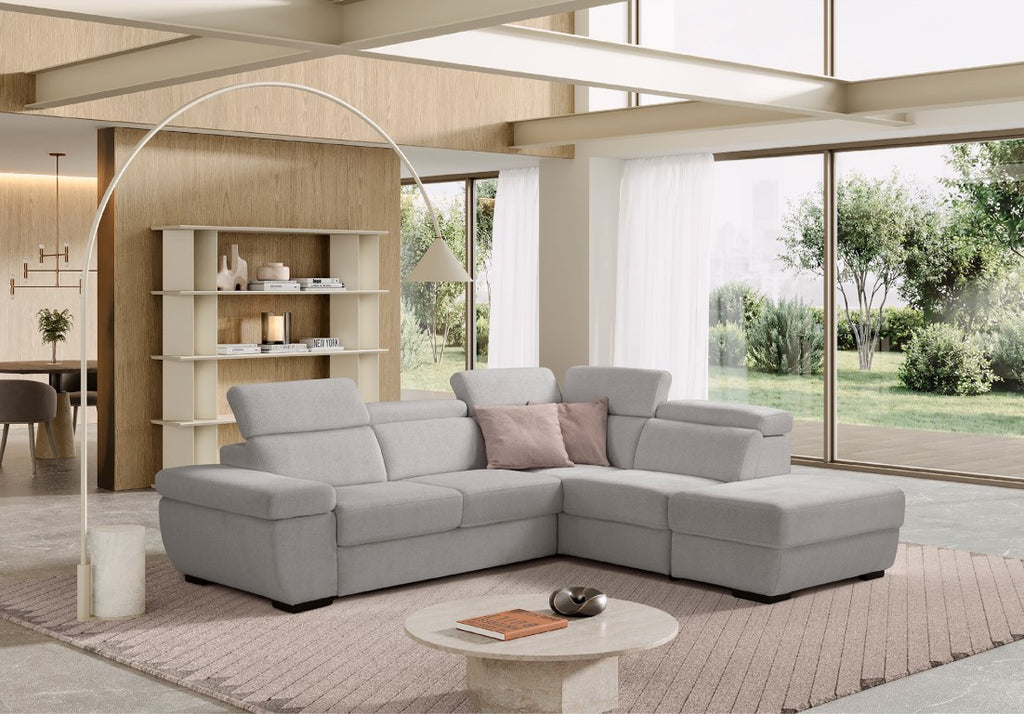 CLARA - ANGOLO TERMINALE CON POUF CONTENITORE