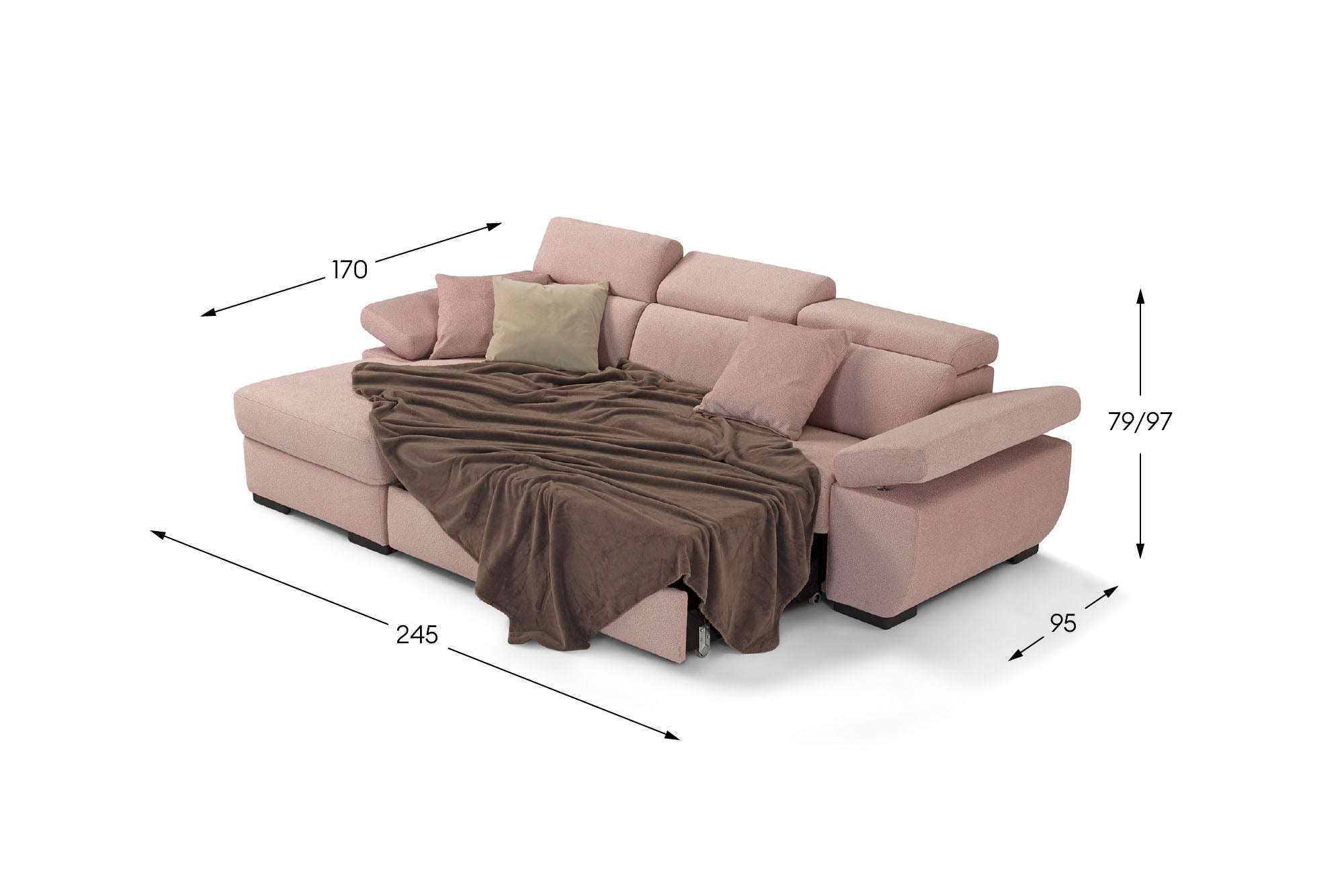 CLARA - CHAISE LONGUE FISSA