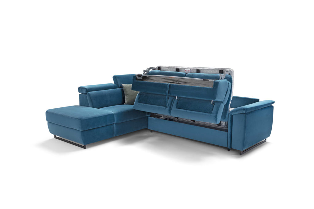 MIKE - ANGOLO TERMINALE CON POUF CONTENITORE 3 POSTI RIBALTA