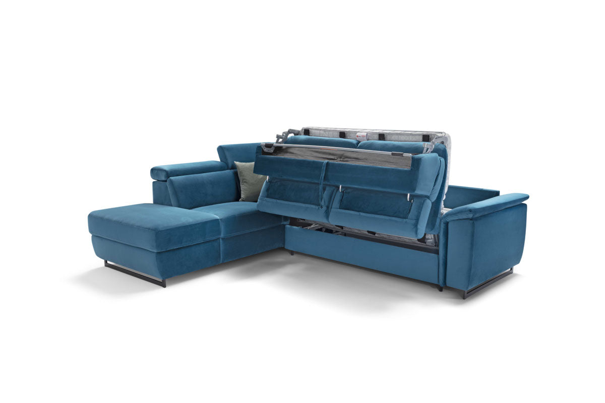 MIKE - ANGOLO TERMINALE CON POUF CONTENITORE 3 POSTI RIBALTA