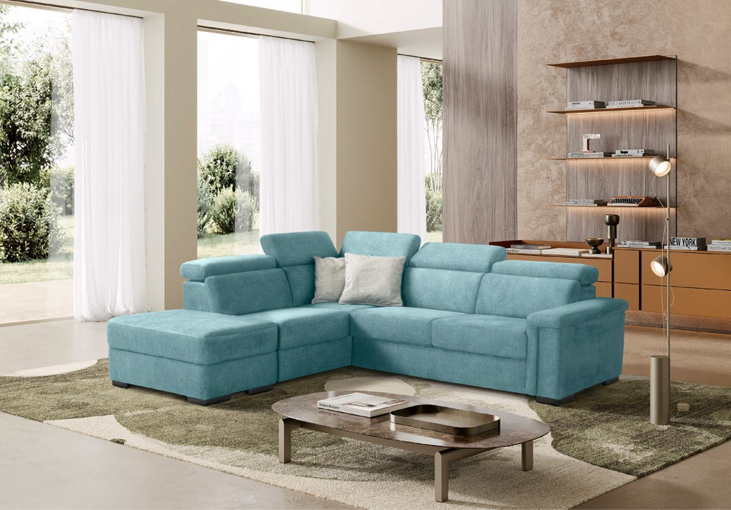 VICTOR - ANGOLO TERMINALE CON POUF CONTENITORE