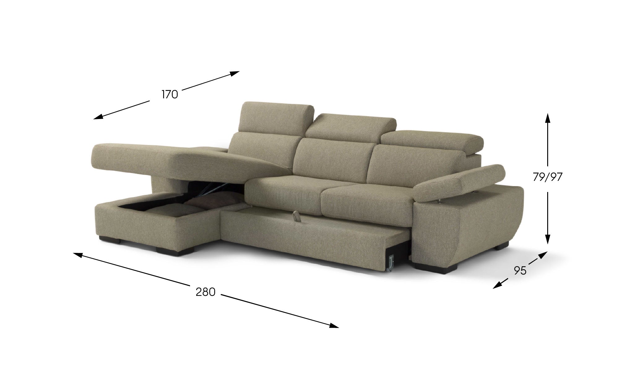 DOMI - CHAISE LONGUE CONTENITORE