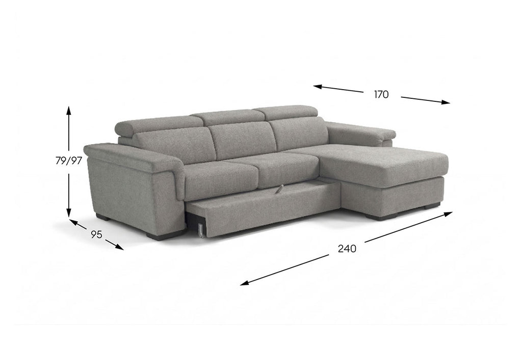 NICO - CHAISE LONGUE FISSA